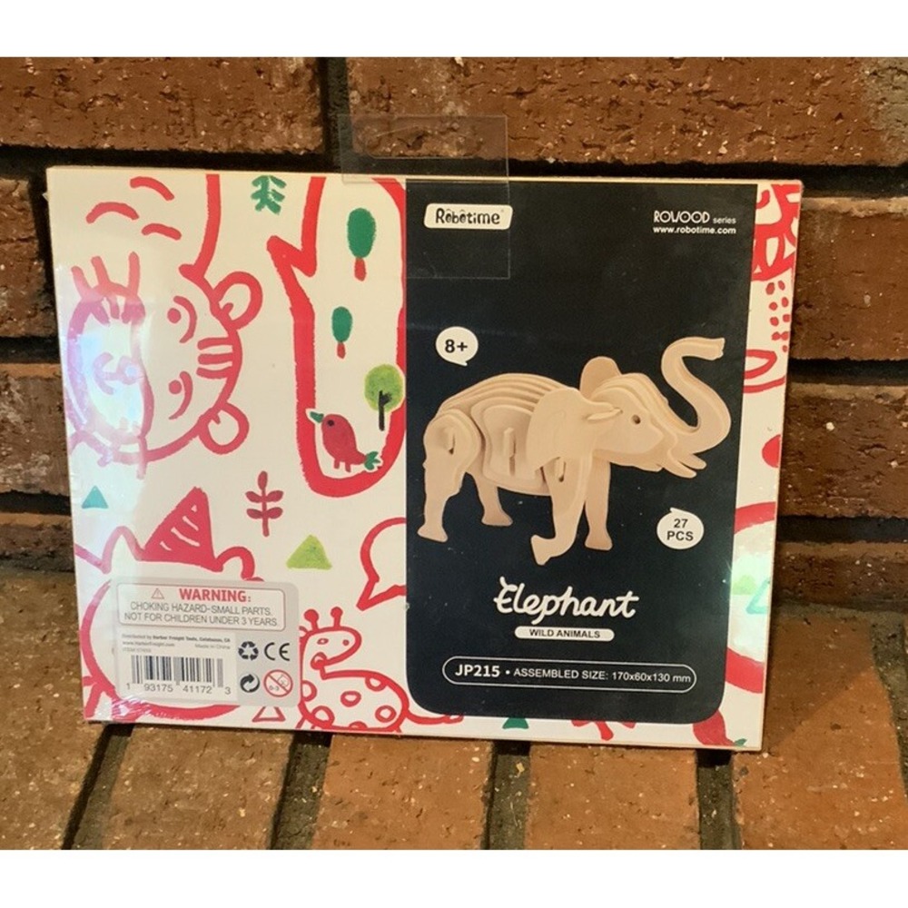 Robotime Elephant 27-Piece 3D Puzzle Rowood Series JP215